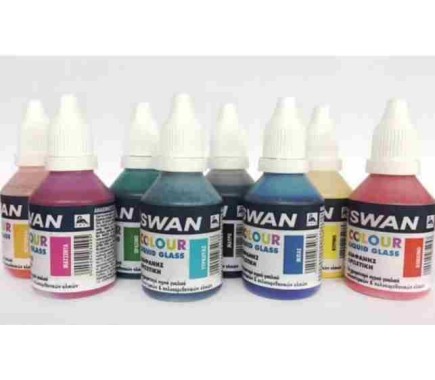 SWAN COLOUR LIQUID GLASS 30ml ΜΑΥΡΟ