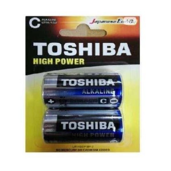 ΜΠΑΤΑΡΙΕΣ ΑΛΚΑΛ. C HIGHPOWER TOSHIBA LR14GCP BP-2 BLISTER(2ΤΕΜ.)
