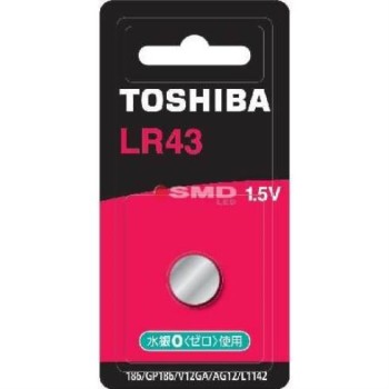 ΜΠΑΤΑΡΙΕΣ ΑΛΚΑΛ. ΚΟΥΜΠΙ ΡΟΛΟΓΙΩΝ 1,5V TOSHIBA LR43 BP-1C BLISTER