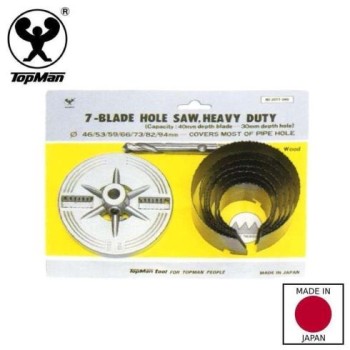 ΠΟΤΗΡΟΤΡΥΠΑΝΑ ΞΥΛΟΥ 46-94 40mm ΣΕΤ 7ΤΜΧ TOPMAN 2077-040