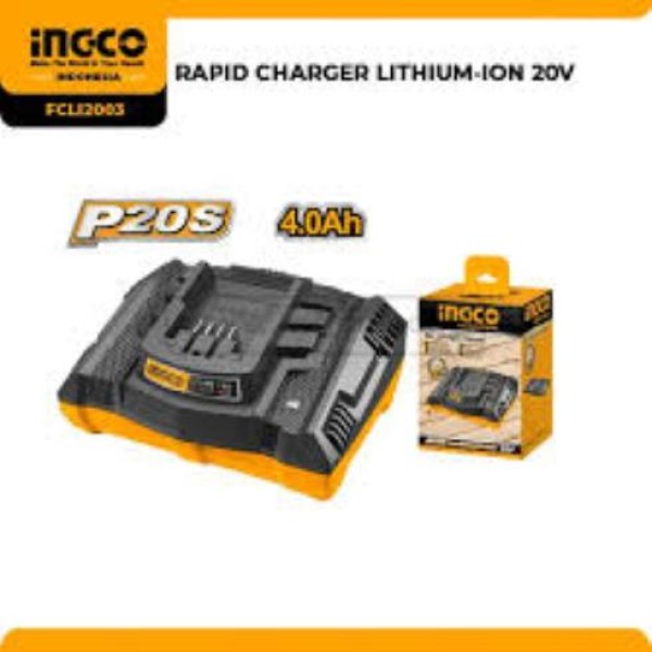 ΦΟΡΤΙΣΤΗΣ ΜΠΑΤΑΡΙΩΝ 20V 4A Li-ion INGCO