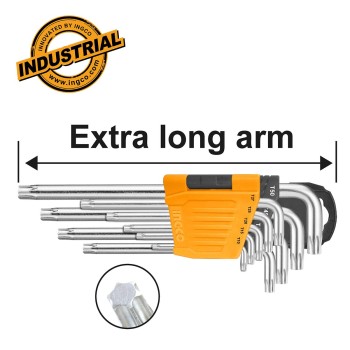 ΚΛΕΙΔΙΑ TORX ΣΕΤ 9 ΤΕΜ ΜΑΚΡΙΑ INDUSTRIAL