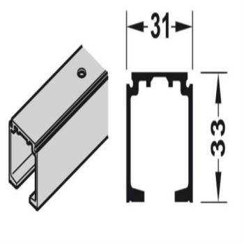 ΟΔΗΓΟΣ ΑΛΟΥΜΙΝΙΟΥ ΣΥΡΩΜΕΝΗΣ ΠΟΡΤΑΣ 2Μ