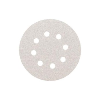 ΛΕΥΚΟ VELCRO P60 Φ125mm 8 ΤΡΥΠΕΣ